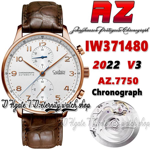 azf v3 zf371480 a7750 automatic chronograph mens watch white dial number markers rose gold case brown leather strap 2022 super edition satch, Slivery;brown
azf v3 zf371480 a7750 automatic chronograph mens watch white dial number markers rose gold case brown leather strap 2022 super edition satch, Slivery;brown