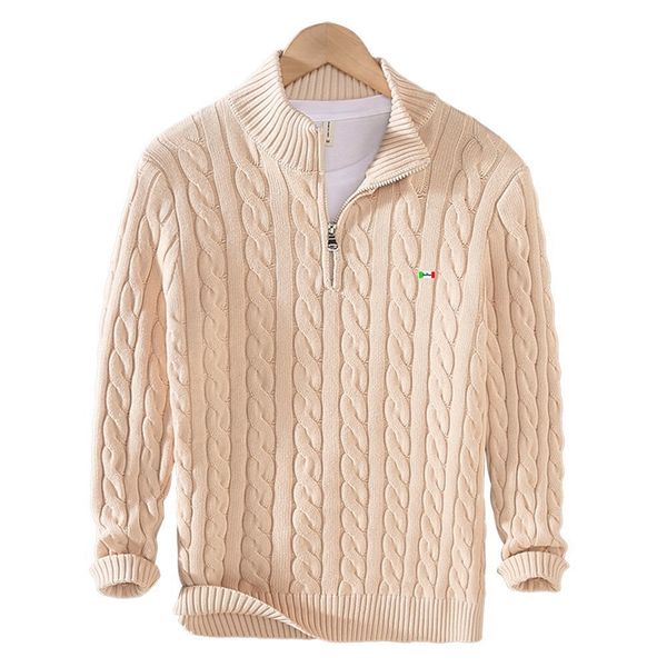 men's sweaters autumn winter warm 100 cotton knit sweater half high collar zip pullover jumper solid color men clothing 8509 220927, White;black
men's sweaters autumn winter warm 100 cotton knit sweater half high collar zip pullover jumper solid color men clothing 8509 220927, White;black