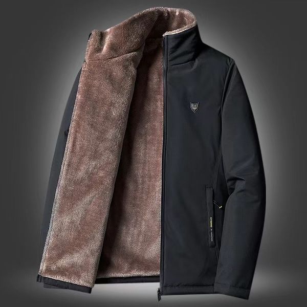 men's down parkas 8xl winter casual classic warm thick fleece jacket coat fashion pockets windproof parka plus size 220927, Black
men's down parkas 8xl winter casual classic warm thick fleece jacket coat fashion pockets windproof parka plus size 220927, Black