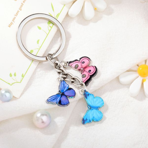 keychain color drop butterfly pendant key chain fashion simple bag accessories pendant alloy 12 kinds promation ornament classic romantic, Silver
keychain color drop butterfly pendant key chain fashion simple bag accessories pendant alloy 12 kinds promation ornament classic romantic, Silver
