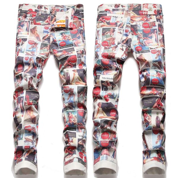 men's jeans mens slimming fit stretch denim pants light luxury girls printing jeans trendy casual street fashion for men 220927, Blue
men's jeans mens slimming fit stretch denim pants light luxury girls printing jeans trendy casual street fashion for men 220927, Blue