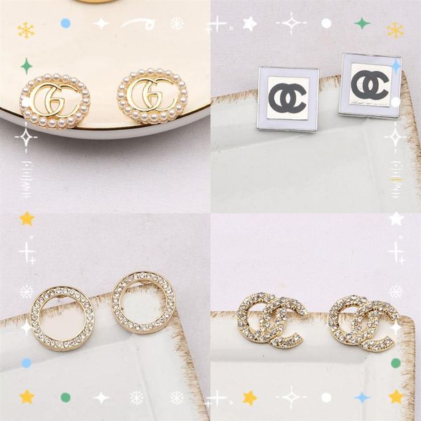 20style simple 18k gold plated 925 silver letters stud luxury brand designers geometric famous women crystal rhinestone pearl earr266q, Golden;silver
20style simple 18k gold plated 925 silver letters stud luxury brand designers geometric famous women crystal rhinestone pearl earr266q, Golden;silver