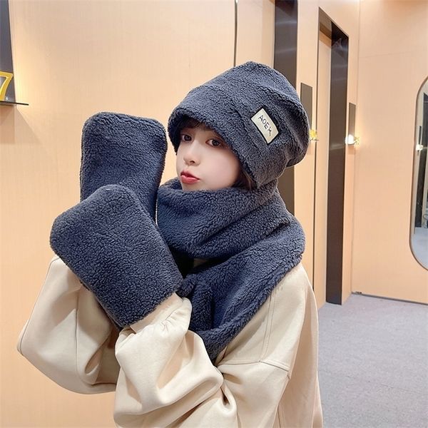scarves solid color beanie fashion scarf hat glove 3 piece women winter warm soft thickening pocket hats hooded 220927, Blue;gray
scarves solid color beanie fashion scarf hat glove 3 piece women winter warm soft thickening pocket hats hooded 220927, Blue;gray