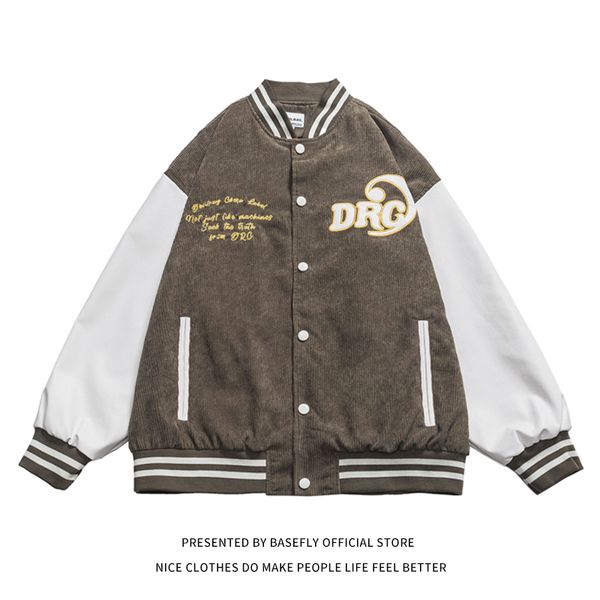 men's jackets retro vintage corduroy letter embroid steet stadium letterman college student men baseball bomber jacket women varsity 22, Black;brown
men's jackets retro vintage corduroy letter embroid steet stadium letterman college student men baseball bomber jacket women varsity 22, Black;brown