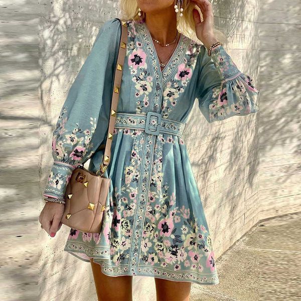 casual dresses elegant floral printed bohe a-line dress autumn v neck belted pleat party dress spring women casual long sleeve mini dress t2, Black;gray
casual dresses elegant floral printed bohe a-line dress autumn v neck belted pleat party dress spring women casual long sleeve mini dress t2, Black;gray