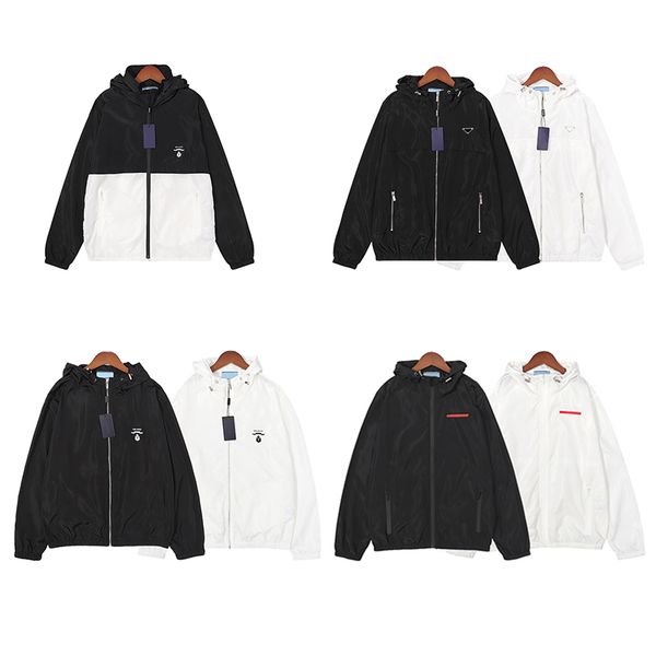 designer p mens hooded jackets triangle badge logo women's sunscreen jacket men's outerwear coats clothing, Black;brown
designer p mens hooded jackets triangle badge logo women's sunscreen jacket men's outerwear coats clothing, Black;brown