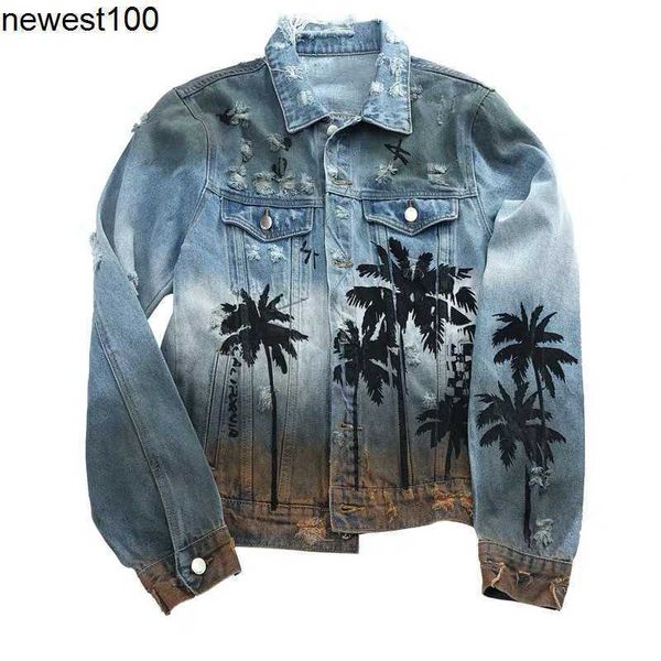 dsigner men's jackets fashion brand amirs style coconut tree holed denim jacket, Black;brown
dsigner men's jackets fashion brand amirs style coconut tree holed denim jacket, Black;brown