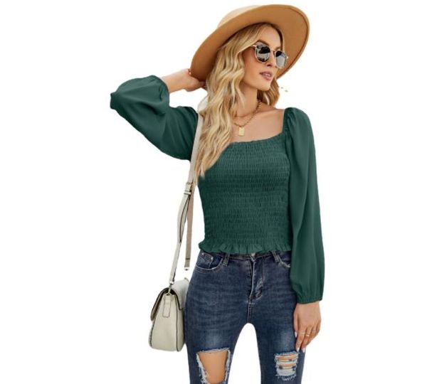 women's t shirt square collar chiffon sweater spring autumn new long sleeve waist fairy floating, White
women's t shirt square collar chiffon sweater spring autumn new long sleeve waist fairy floating, White