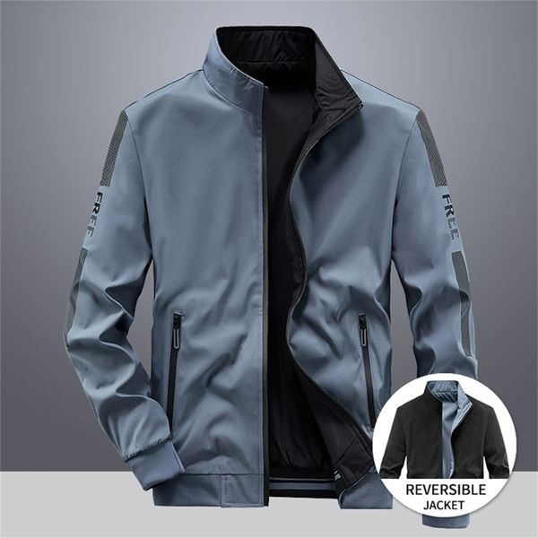 mens jackets reversible jacket trend polyester casual baseball uniform spring and autumn clothes male double sided zipper coats 220923, Black;brown
mens jackets reversible jacket trend polyester casual baseball uniform spring and autumn clothes male double sided zipper coats 220923, Black;brown