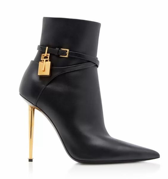 ankle tom-fords-boots women luxury boots thin heel brand designer woman belt boot padlock and gold heeled pointy toe dress wedding party, Black
ankle tom-fords-boots women luxury boots thin heel brand designer woman belt boot padlock and gold heeled pointy toe dress wedding party, Black