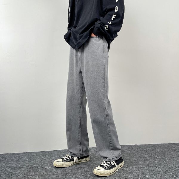 men's jeans straight baggy mens fashion streetwear casual loose wide leg hong kong style mopping denim pants trousers 220927, Blue
men's jeans straight baggy mens fashion streetwear casual loose wide leg hong kong style mopping denim pants trousers 220927, Blue