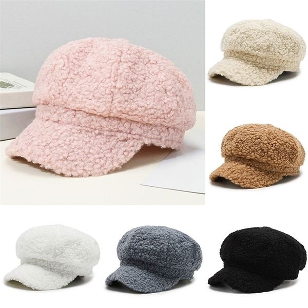 stingy brim hats 1pc women octagon painter baseball cap lambswool sboy cap outdoor fashion warm autumn 220927, Blue;gray
stingy brim hats 1pc women octagon painter baseball cap lambswool sboy cap outdoor fashion warm autumn 220927, Blue;gray