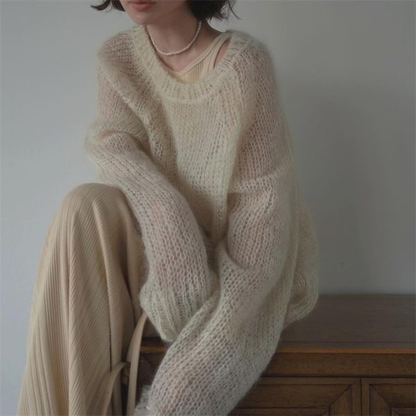 womens sweaters kuzuwata soft comfortable hollow out sweater loose lazy simple long sleeve pull femme japan jumpers winter clothes women 220, White;black
womens sweaters kuzuwata soft comfortable hollow out sweater loose lazy simple long sleeve pull femme japan jumpers winter clothes women 220, White;black
