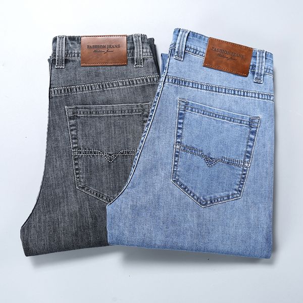 men's jeans 2023 men's classic thin spring summer business casual loose straight stretch denim trousers male autumn brand pants 22, Blue
men's jeans 2023 men's classic thin spring summer business casual loose straight stretch denim trousers male autumn brand pants 22, Blue