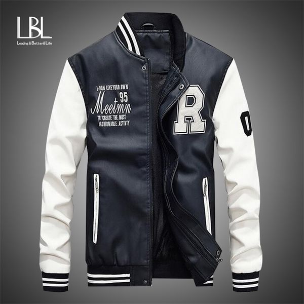 men's jackets men leather jacket brand embroidery baseball pu jackets male casual luxury winter warm fleece pilot bomber jacket coat 22, Black;brown
men's jackets men leather jacket brand embroidery baseball pu jackets male casual luxury winter warm fleece pilot bomber jacket coat 22, Black;brown