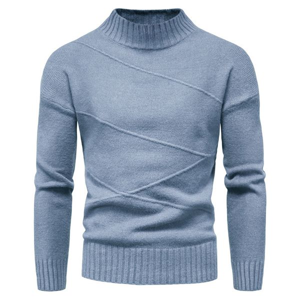 men's sweaters autumn winter men's half turtleneck solid color casual slim fit brand knitted pullovers 220927, White;black
men's sweaters autumn winter men's half turtleneck solid color casual slim fit brand knitted pullovers 220927, White;black