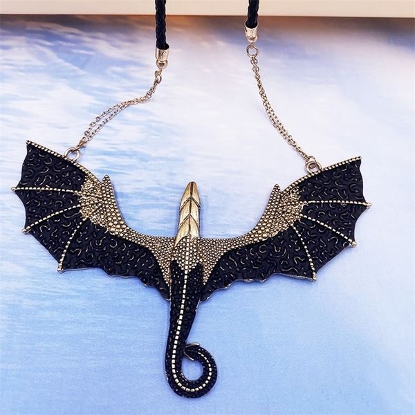 pendant necklaces punk retro gothic jewelry antique black gold dragon vintage pterosaur charm women man gift drop ship 220924, Silver
pendant necklaces punk retro gothic jewelry antique black gold dragon vintage pterosaur charm women man gift drop ship 220924, Silver