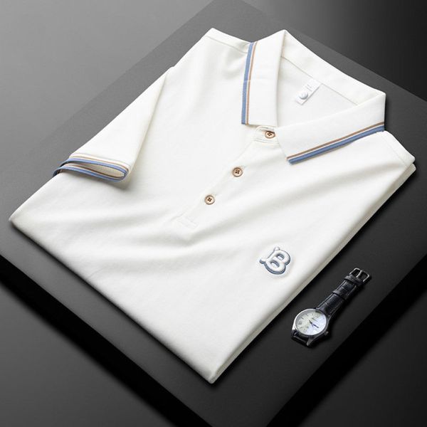 men's polos light luxury paul ice silk short sleeved polo shirt men's summer fashion embroidery casual lapel t-shirt trend 220927, White;black
men's polos light luxury paul ice silk short sleeved polo shirt men's summer fashion embroidery casual lapel t-shirt trend 220927, White;black