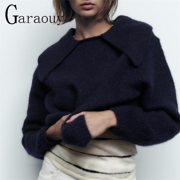 womens sweaters garaouy autumn winter women chic lapel long sleeve sweaters female soft warm knitwear pullover loose knit jumper mujer pull, White;black
womens sweaters garaouy autumn winter women chic lapel long sleeve sweaters female soft warm knitwear pullover loose knit jumper mujer pull, White;black