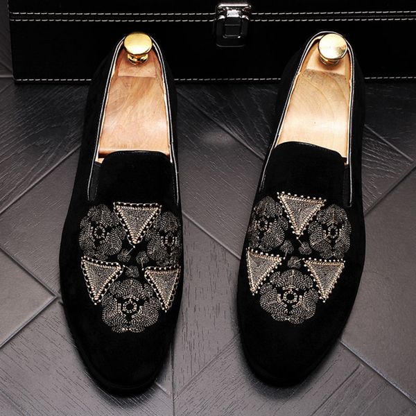 new luxury fashion shoes men pointed suede embroidery slip on casual oxford shoes wedding groom driving homecoming business footwear, Black
new luxury fashion shoes men pointed suede embroidery slip on casual oxford shoes wedding groom driving homecoming business footwear, Black