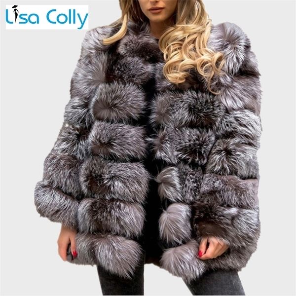 womens fur faux women winter elegant natural artifical coat jacket long sleeve black overcoat female outwear 220927
womens fur faux women winter elegant natural artifical coat jacket long sleeve black overcoat female outwear 220927