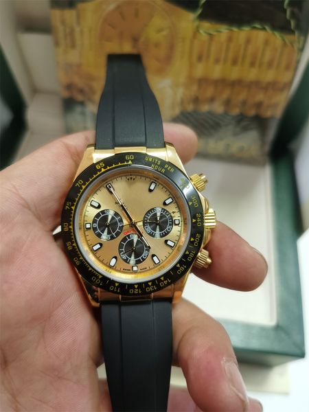 fashion mens watch movement watch 40mm black bezel gold dial rubber strap luminous sapphire waterproof sports wristwatches multiple styles, Slivery;brown
fashion mens watch movement watch 40mm black bezel gold dial rubber strap luminous sapphire waterproof sports wristwatches multiple styles, Slivery;brown