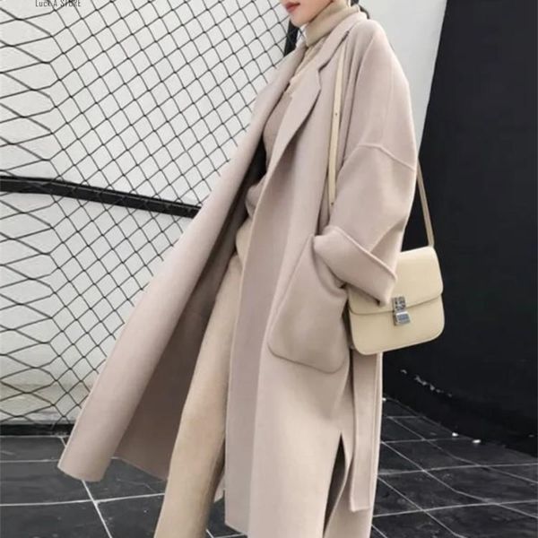 womens wool blends long vintage faux office lady belt outerwear womens black korean woolen female coat autumn women ladies coats femme 22092
womens wool blends long vintage faux office lady belt outerwear womens black korean woolen female coat autumn women ladies coats femme 22092