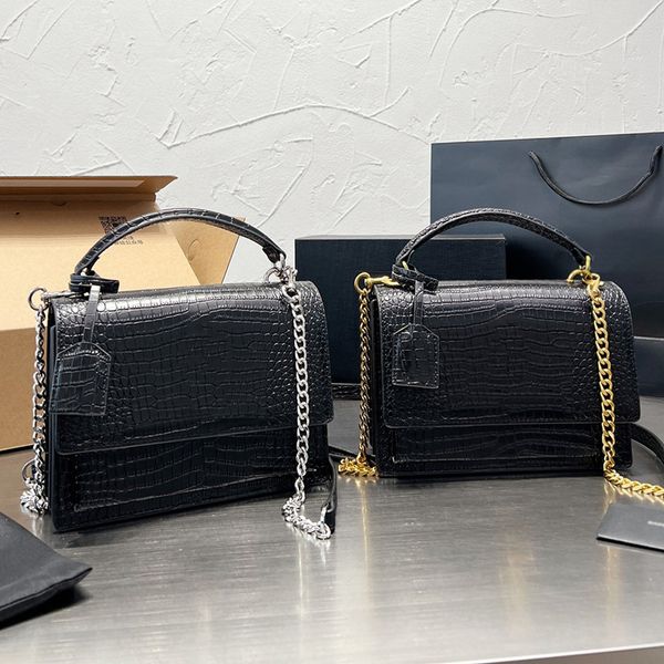 designer women sunset chain crocodile messenger bag france brand luxury cowhide leather metal y logo crossbody handbag lady gussets side fla
designer women sunset chain crocodile messenger bag france brand luxury cowhide leather metal y logo crossbody handbag lady gussets side fla