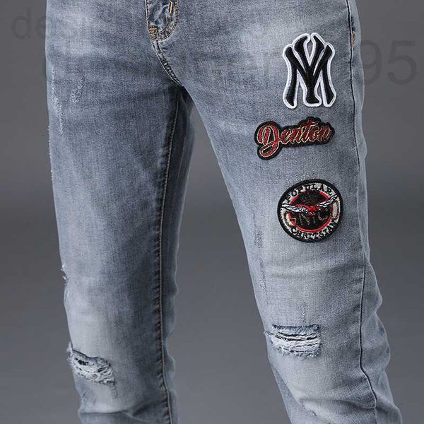 women's jeans designer 2022 high end embroidery men's autumn elastic feet pants fashion brand trousers with broken holes xef9, Blue
women's jeans designer 2022 high end embroidery men's autumn elastic feet pants fashion brand trousers with broken holes xef9, Blue