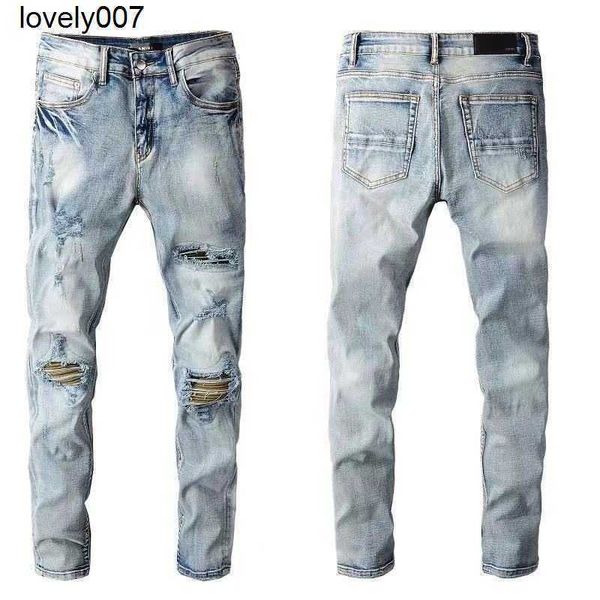 dsigner men's jeans amirs fashion knee hole light color straight tube denim pants men's fashion brand elastic slim, Blue
dsigner men's jeans amirs fashion knee hole light color straight tube denim pants men's fashion brand elastic slim, Blue