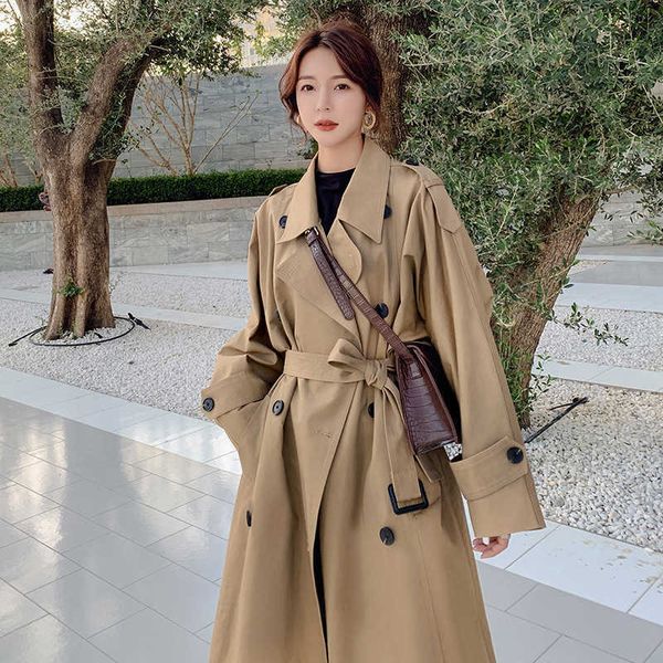 trench coats real s2022 super long trench coat women to tall coat autumn women's high-end coat y2209, Tan;black
trench coats real s2022 super long trench coat women to tall coat autumn women's high-end coat y2209, Tan;black