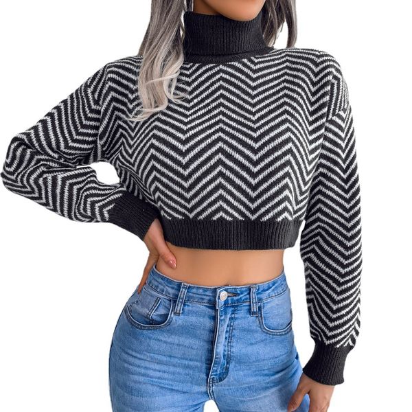 woman sweater black sweaters for women fashion high neck ribbed knitted crop long sleeve pullover fall sweaters 2022, White;black
woman sweater black sweaters for women fashion high neck ribbed knitted crop long sleeve pullover fall sweaters 2022, White;black