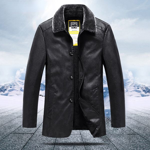 new men leather jacket velvet stand collar warm thick mens motorcycle pu jackets windbreaker solid outwear coats plus size, Black
new men leather jacket velvet stand collar warm thick mens motorcycle pu jackets windbreaker solid outwear coats plus size, Black