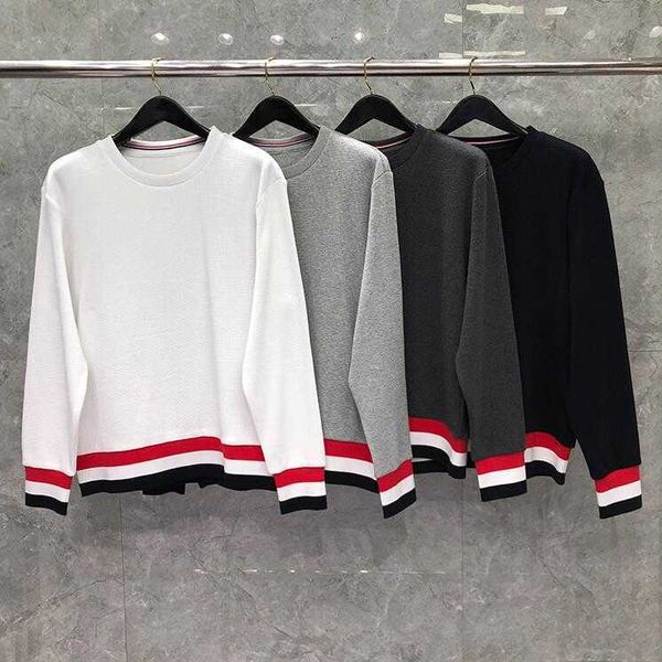 fashion brand spring autumn clothing cotton casual jacket men women tb sweatshirts striped o-neck waffle pullover coat, Black
fashion brand spring autumn clothing cotton casual jacket men women tb sweatshirts striped o-neck waffle pullover coat, Black