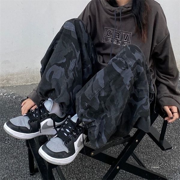 women's pants capris houzhou harajuku vintage camouflage cargo women baggy hip hop streetwear wide leg trousers casual 90s oversized 22, Black;white
women's pants capris houzhou harajuku vintage camouflage cargo women baggy hip hop streetwear wide leg trousers casual 90s oversized 22, Black;white