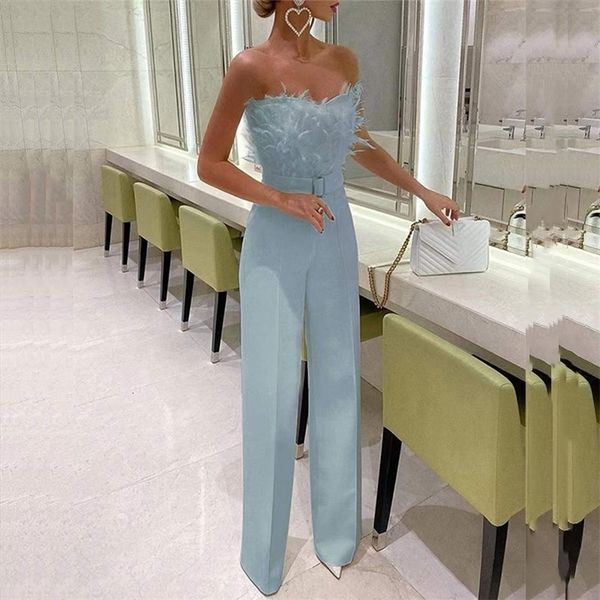 women's jumpsuits rompers elegant feather patchwork lace-up office jumpsuit summer women solid romper overalls sleeveless wrap wide leg, Black;white
women's jumpsuits rompers elegant feather patchwork lace-up office jumpsuit summer women solid romper overalls sleeveless wrap wide leg, Black;white