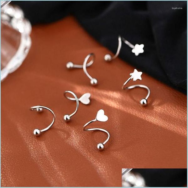 stud stud earrings genuine 925 sterling sier star and heart spiral pierced cartilage earring simple jewelry for women girls dayupshop dhjvt, Golden;silver
stud stud earrings genuine 925 sterling sier star and heart spiral pierced cartilage earring simple jewelry for women girls dayupshop dhjvt, Golden;silver