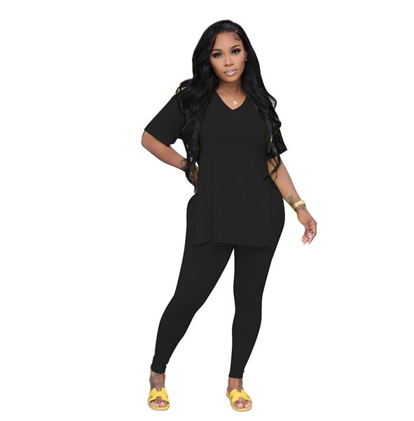spring summer women two piece pants outfits sets casual high split loose short skinny tracksuit set, White
spring summer women two piece pants outfits sets casual high split loose short skinny tracksuit set, White