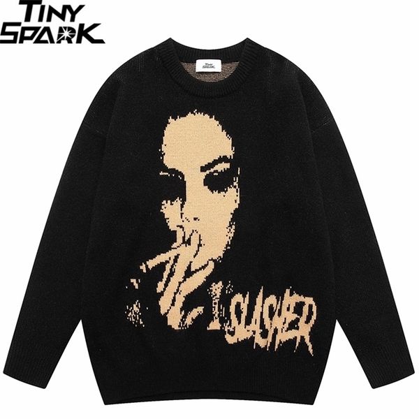 men's sweaters men hip hop sweater streetwear smoking slasher graphic knitted sweater retro vintage pullover cotton sweater hipster bla, White;black
men's sweaters men hip hop sweater streetwear smoking slasher graphic knitted sweater retro vintage pullover cotton sweater hipster bla, White;black