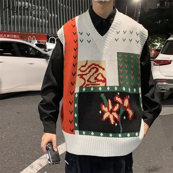 men's sweaters sweater vest men simple patchwork design ins retro college allmatch vneck knitting soft loose casual korean style spring, White;black
men's sweaters sweater vest men simple patchwork design ins retro college allmatch vneck knitting soft loose casual korean style spring, White;black