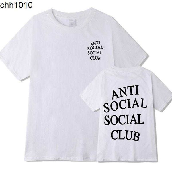 major designer retro anti social club gd net red same men's and women's t-shirt pure cotton printed short sleeve top, White;black
major designer retro anti social club gd net red same men's and women's t-shirt pure cotton printed short sleeve top, White;black