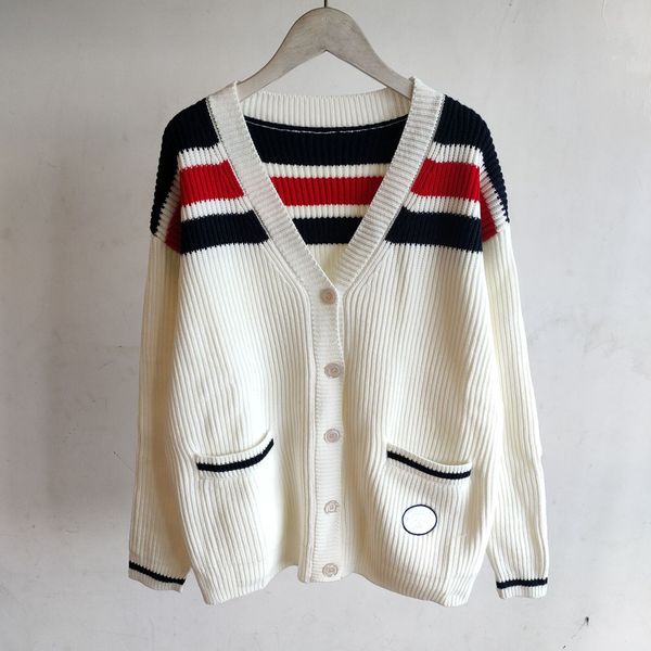 911 2022 runway summer brand same style sweater v neck long sleeve cardigan women's sweaters yiduo, White;black
911 2022 runway summer brand same style sweater v neck long sleeve cardigan women's sweaters yiduo, White;black