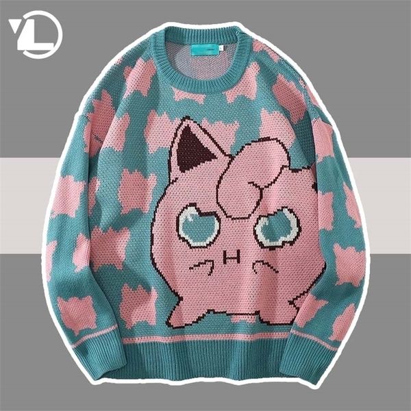 men's sweaters cartoon knitted sweaters men women hip hop streetwear anime printed pullover harajuku oversized ugly sweater jumper pull, White;black
men's sweaters cartoon knitted sweaters men women hip hop streetwear anime printed pullover harajuku oversized ugly sweater jumper pull, White;black