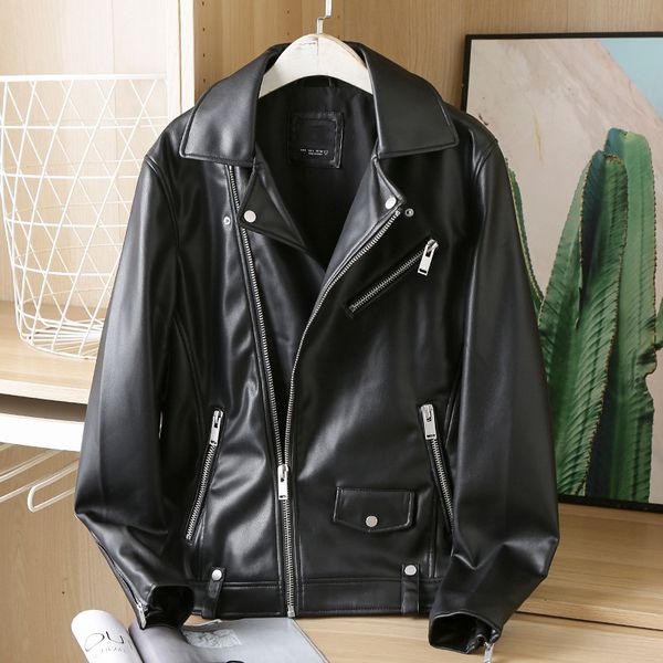men's leather faux leather autumn za man black faux leather jacket fashion zipper solid biker coat winter jacket men jaqueta masculina
men's leather faux leather autumn za man black faux leather jacket fashion zipper solid biker coat winter jacket men jaqueta masculina