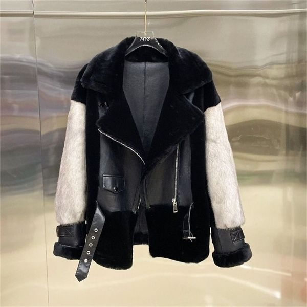 womens jackets fashionable warm long fur coat and sheepskin leather full motorcycle jacket luxury womens winter 220926, Black;brown
womens jackets fashionable warm long fur coat and sheepskin leather full motorcycle jacket luxury womens winter 220926, Black;brown
