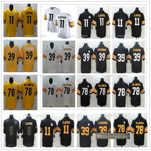 college wearstitched men women kids 11 chase claypool 39 minkah fitzpatrick 78 alejandro villanueva jerseys custom football shirts color, Black
college wearstitched men women kids 11 chase claypool 39 minkah fitzpatrick 78 alejandro villanueva jerseys custom football shirts color, Black