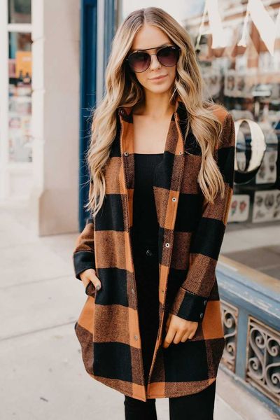 trench coats 2022 new european and american plaid shirt women's mid-length long-sleeved women's coat plaid shirt y2209, Tan;black
trench coats 2022 new european and american plaid shirt women's mid-length long-sleeved women's coat plaid shirt y2209, Tan;black