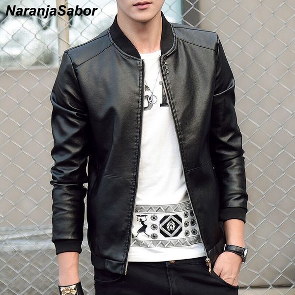 men's leather faux naranjasabor leather jacket pu fashion spring autumn jackets slim fit male motorcycle coats n559 220927, Black 
men's leather faux naranjasabor leather jacket pu fashion spring autumn jackets slim fit male motorcycle coats n559 220927, Black