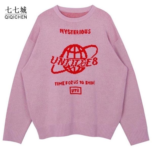 men's sweaters street sweater women earth letter harajuku kniting loose warm pullover autumn winter japanese girl pullover sweater 220, White;black
men's sweaters street sweater women earth letter harajuku kniting loose warm pullover autumn winter japanese girl pullover sweater 220, White;black