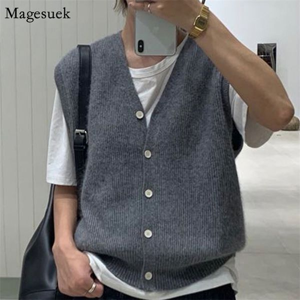 women's vests loose solid sleeveless cashmere sweater autumn and winter cardigan vest women wool knitted woman s 16348 220928, Black;white
women's vests loose solid sleeveless cashmere sweater autumn and winter cardigan vest women wool knitted woman s 16348 220928, Black;white